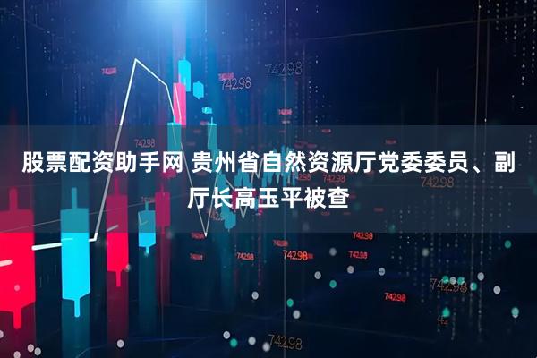 股票配资助手网 贵州省自然资源厅党委委员、副厅长高玉平被查
